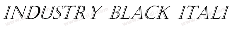 Industry Black Itali字体转换